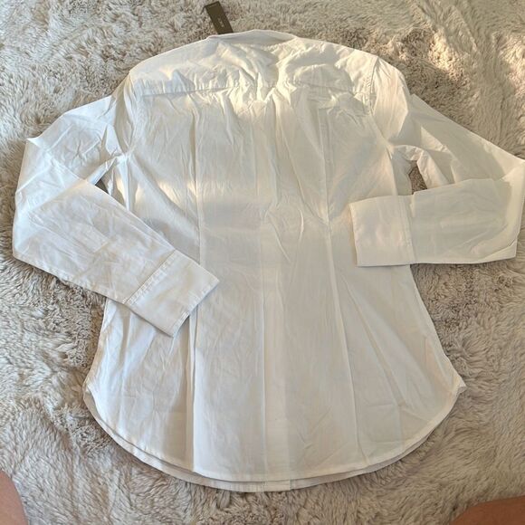 J. Crew Slim-Fit Stretch Cotton Poplin Shirt White Size 2 - Picture 8 of 10